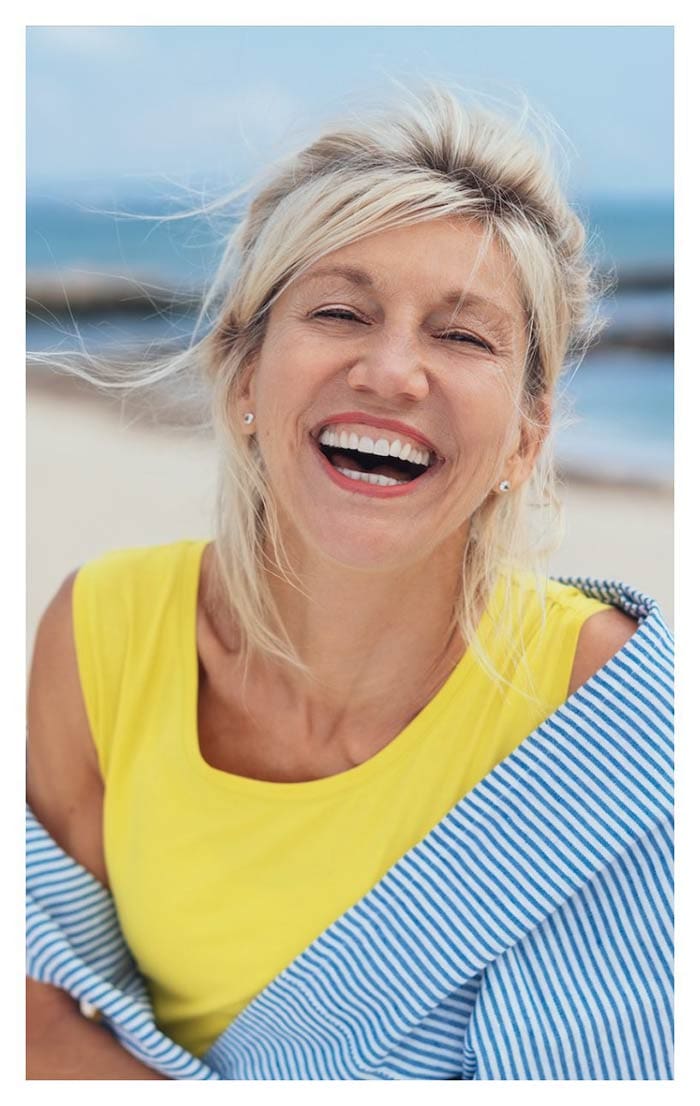 older woman smiling