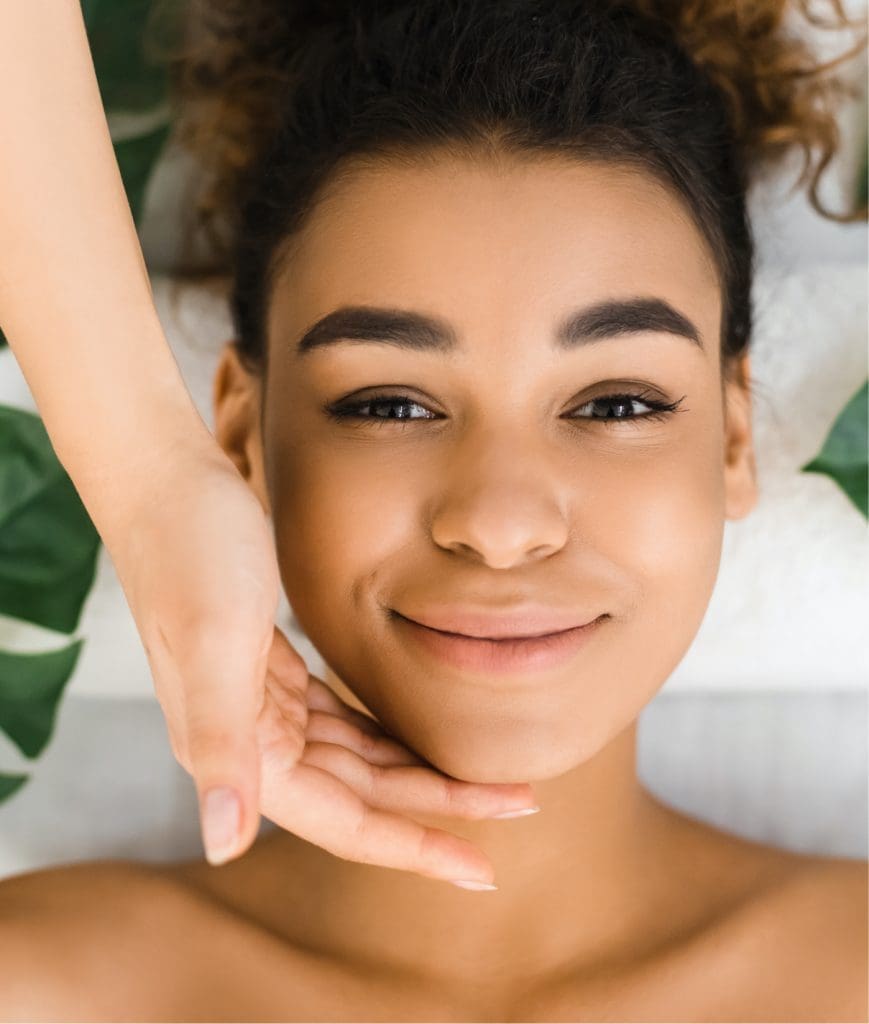 Woman receiving a spa treatment